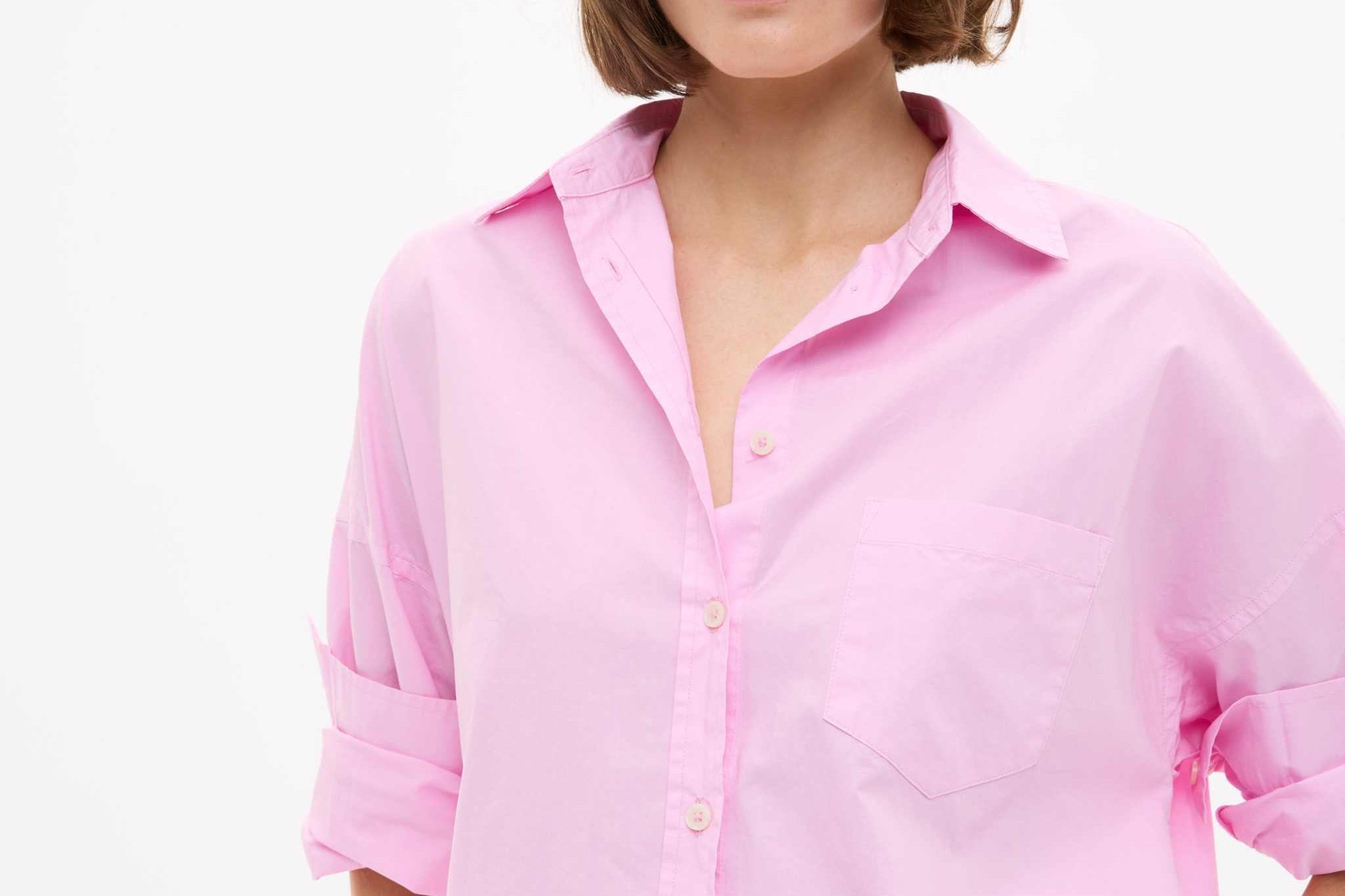 Chiara Shorts in Rose Glow cotton with elastic waistband and relaxed fit