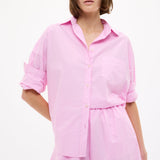 Women’s rose glow cotton shorts with elastic waistband and relaxed fit