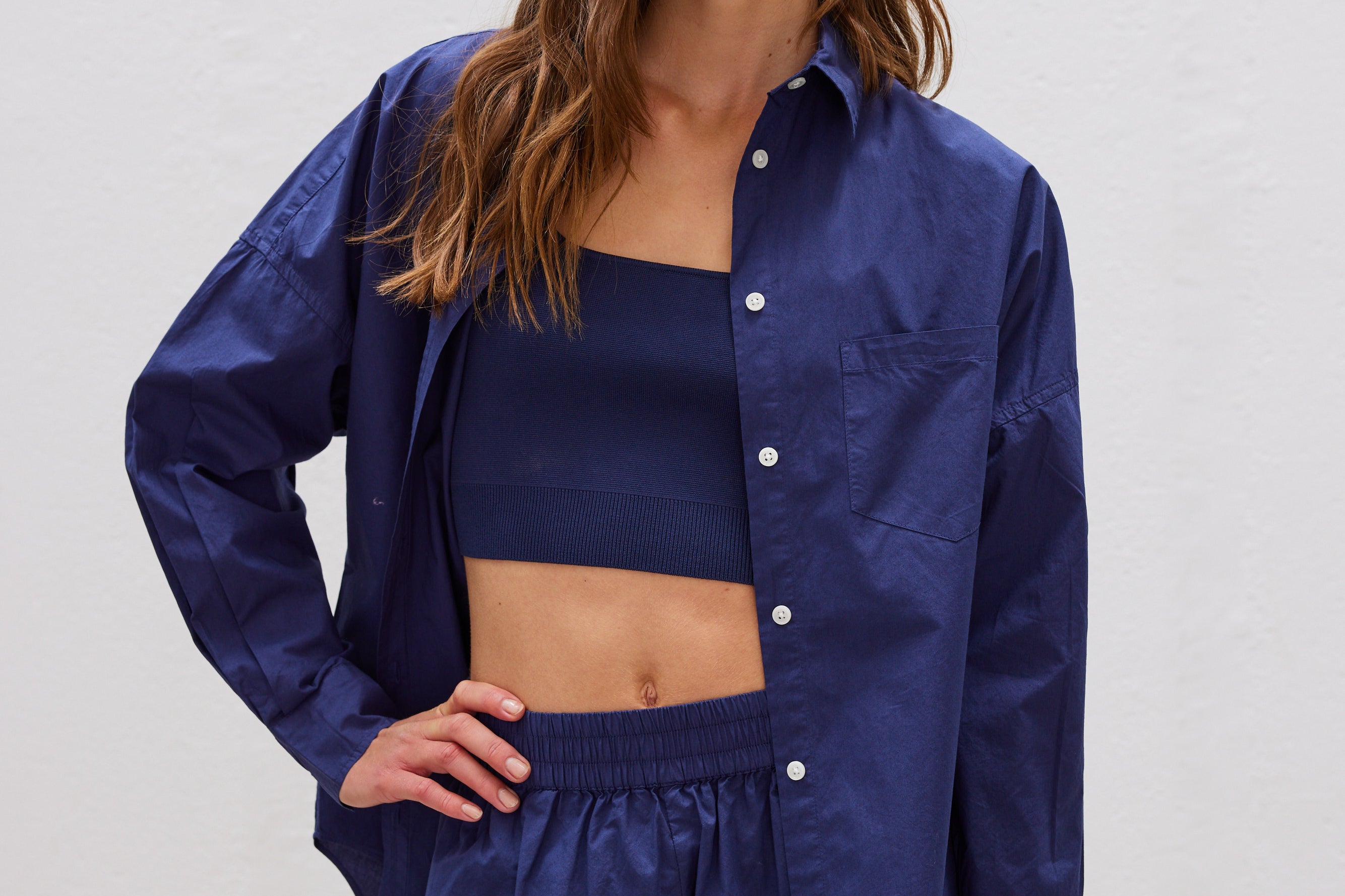 The Chiara Shirt - Navy - Apparel