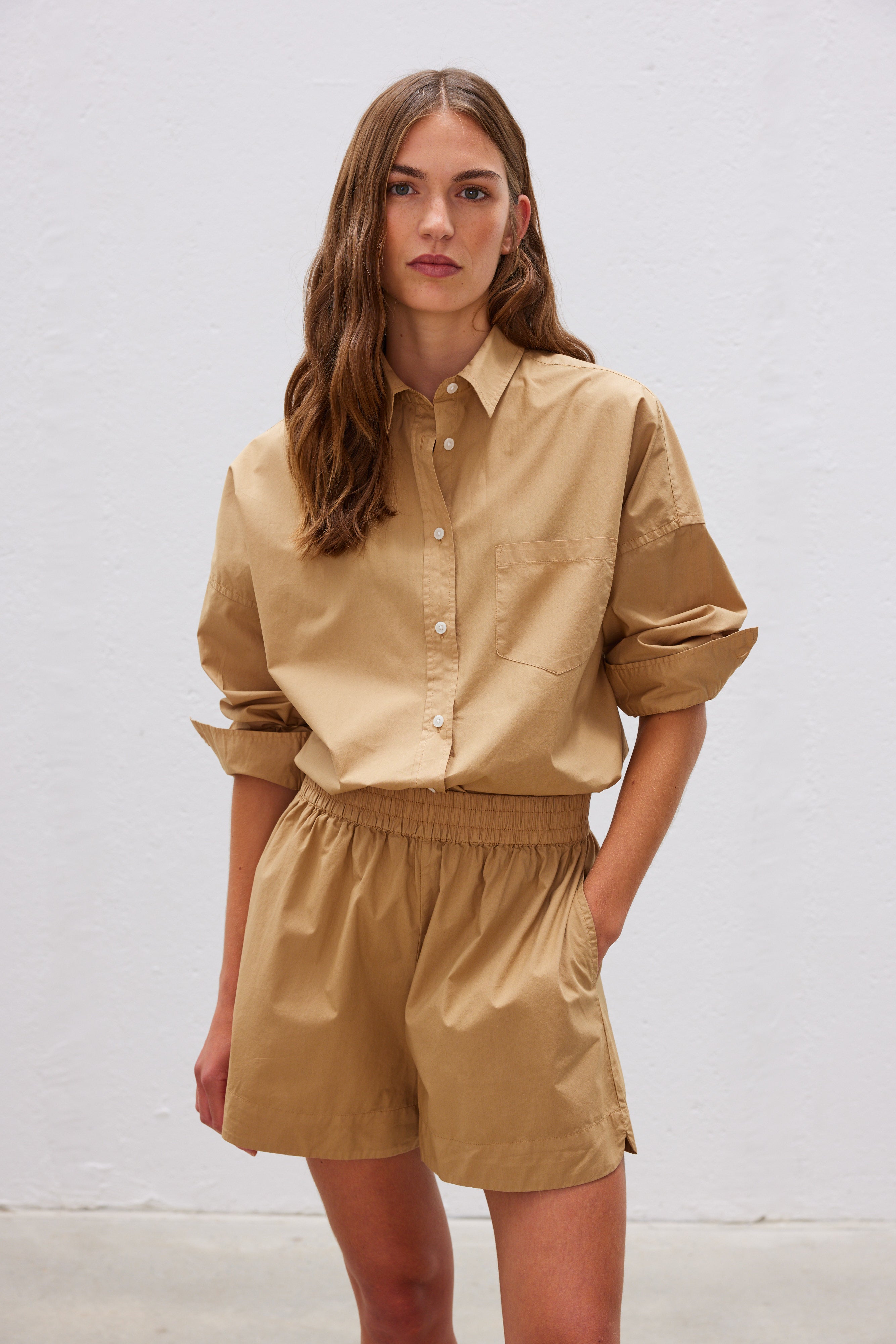The Chiara Shirt - Toffee - LMND Worldwide Shipping