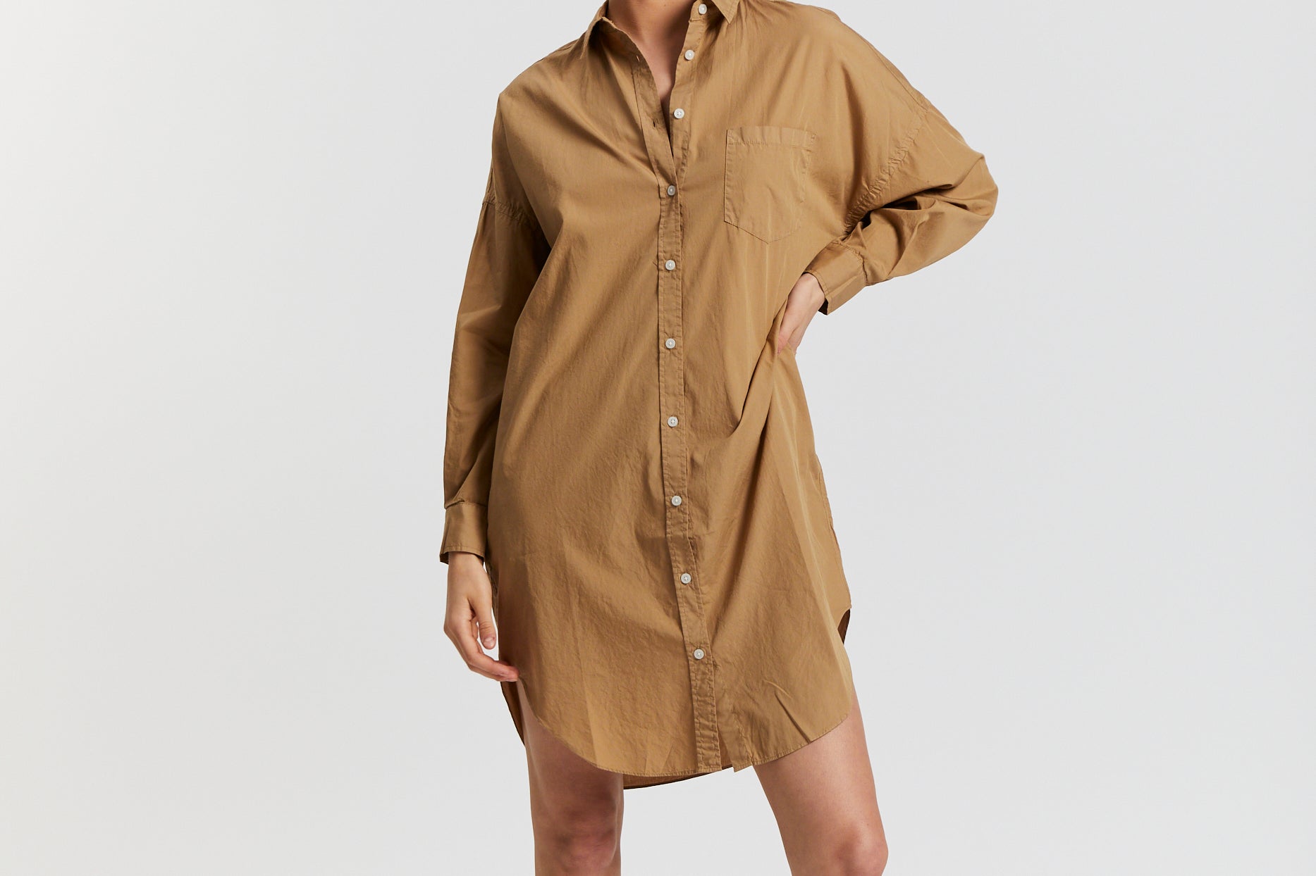 The Chiara Shirt Dress - Toffee - Apparel