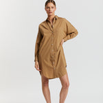 The Chiara Shirt Dress - Toffee - Apparel