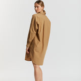 The Chiara Shirt Dress - Toffee - Apparel