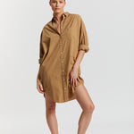 The Chiara Shirt Dress - Toffee - Apparel