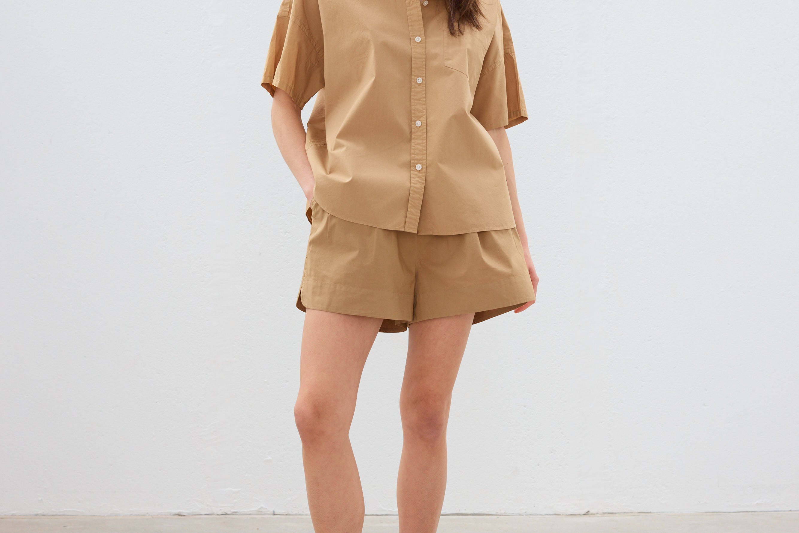 The Chiara Short Sleeve Shirt - Toffee