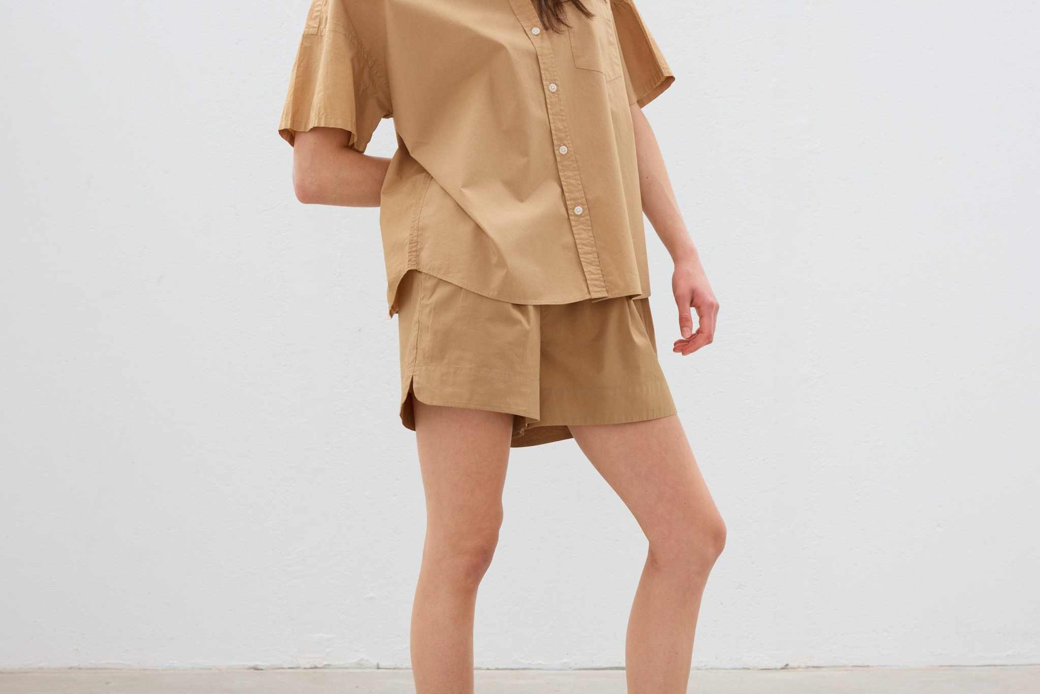 The Chiara Short Sleeve Shirt - Toffee