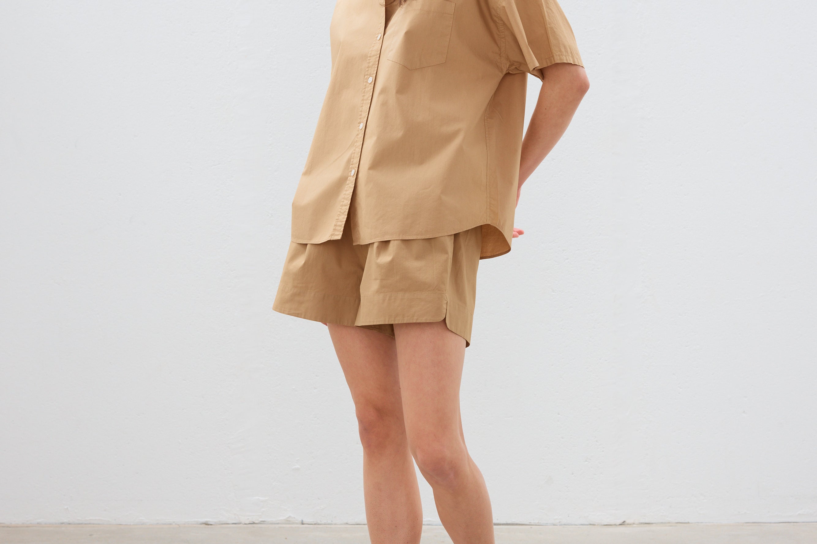 The Chiara Short Sleeve Shirt - Toffee