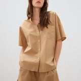 The Chiara Short Sleeve Shirt - Toffee