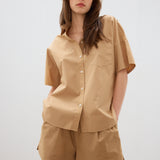 The Chiara Short Sleeve Shirt - Toffee