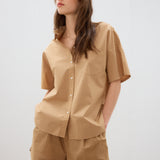 The Chiara Short Sleeve Shirt - Toffee