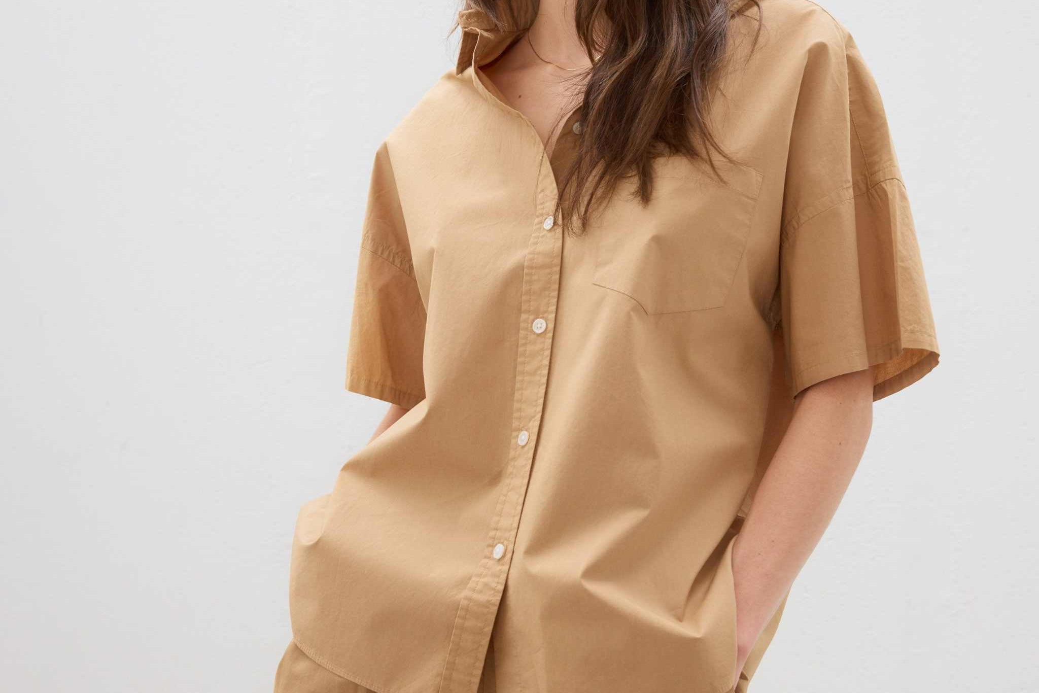 The Chiara Short Sleeve Shirt - Toffee