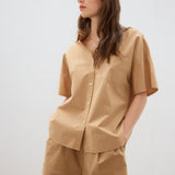 The Chiara Short Sleeve Shirt - Toffee