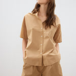 The Chiara Short Sleeve Shirt - Toffee