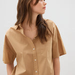 The Chiara Short Sleeve Shirt - Toffee