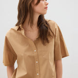 The Chiara Short Sleeve Shirt - Toffee
