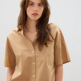 The Chiara Short Sleeve Shirt - Toffee