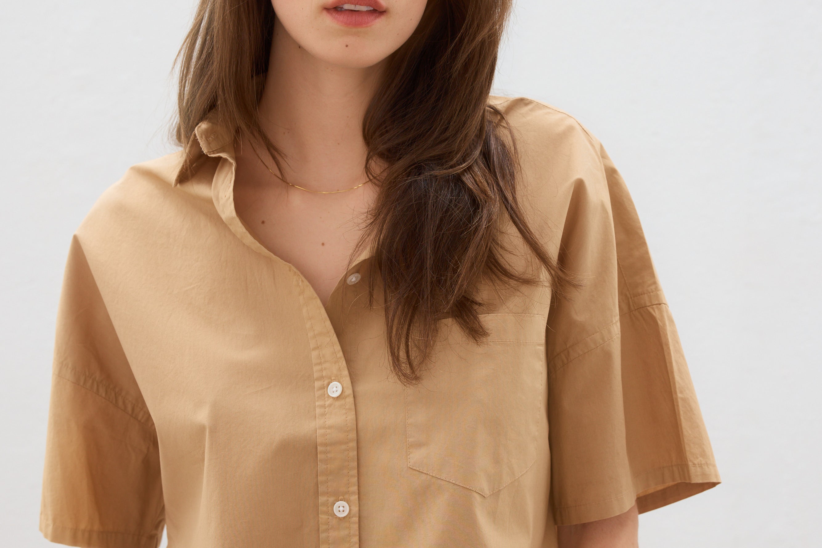 The Chiara Short Sleeve Shirt - Toffee