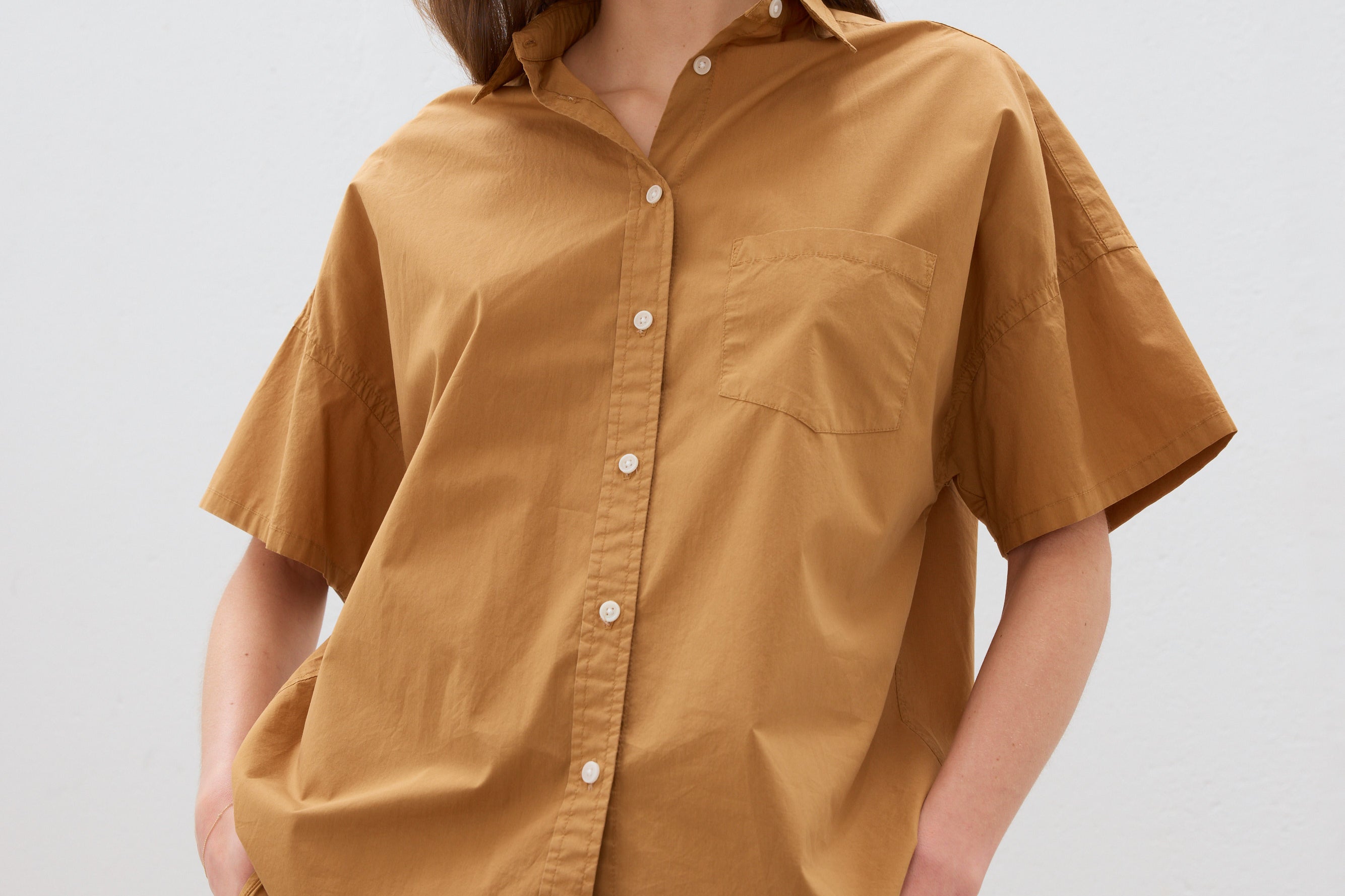 The Chiara Short Sleeve Shirt - Butterscotch