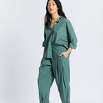 The Chiara Soft Pants - Smoke Pine - Apparel