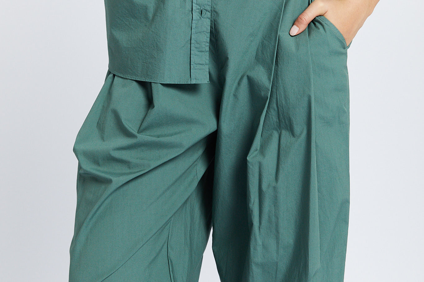 The Chiara Soft Pants - Smoke Pine - Apparel