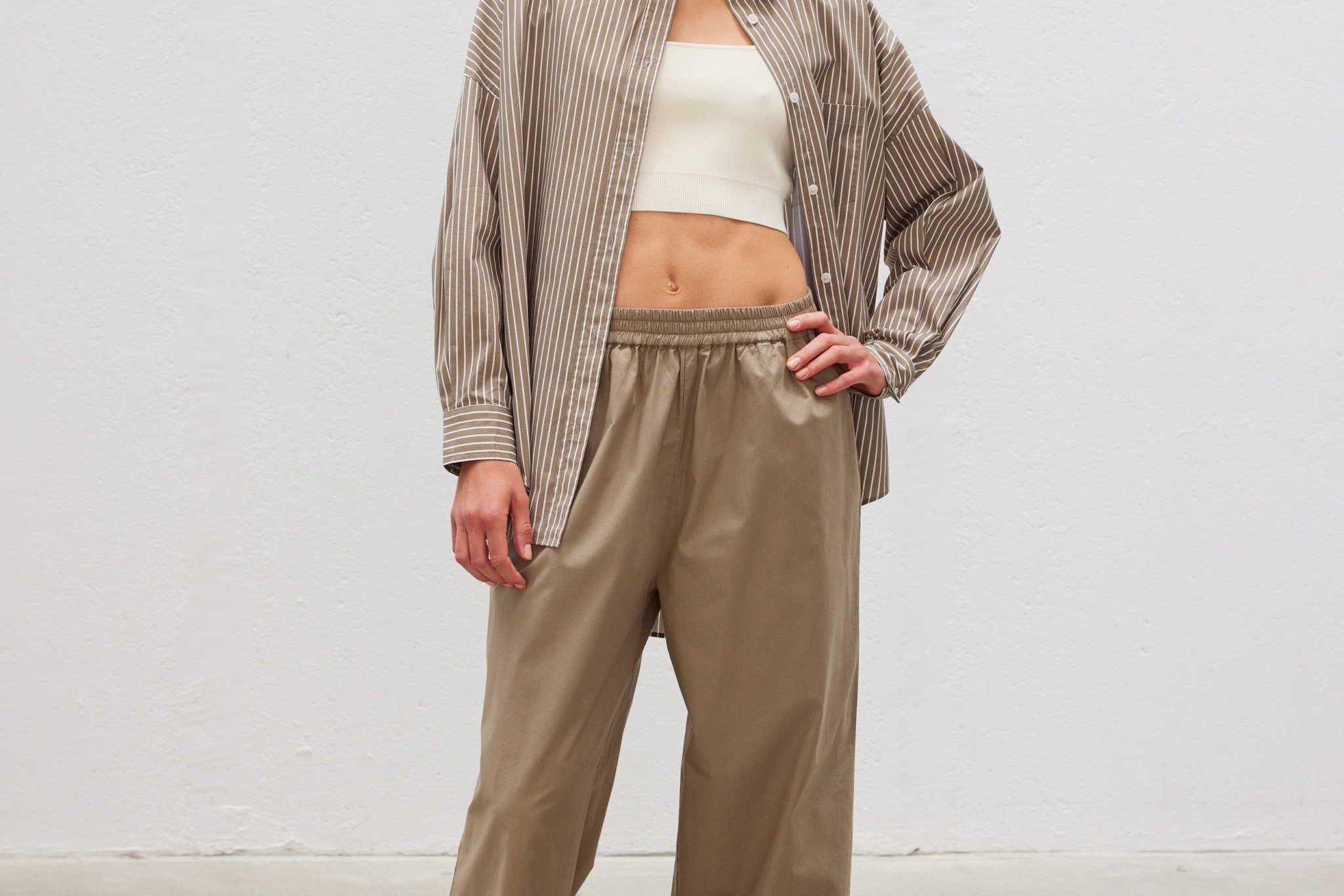 Bahia Cotton Pants - Khaki - Apparel