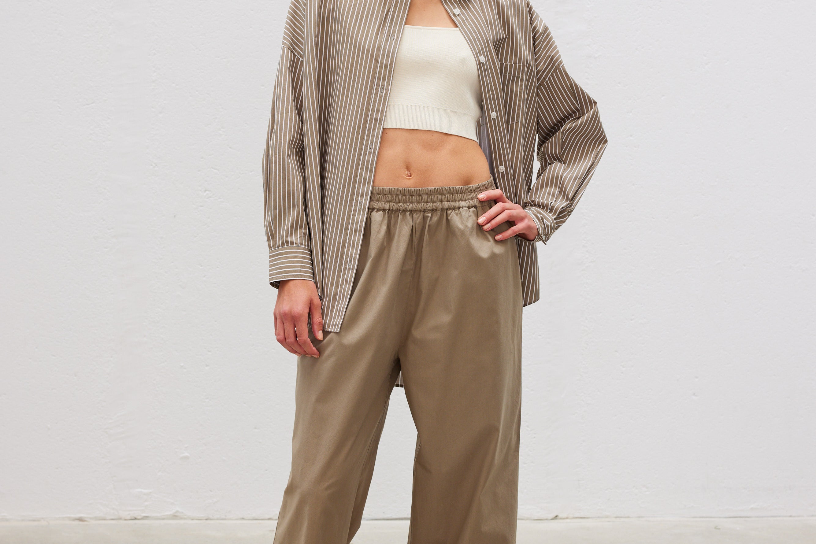 Bahia Cotton Pants - Khaki - Apparel