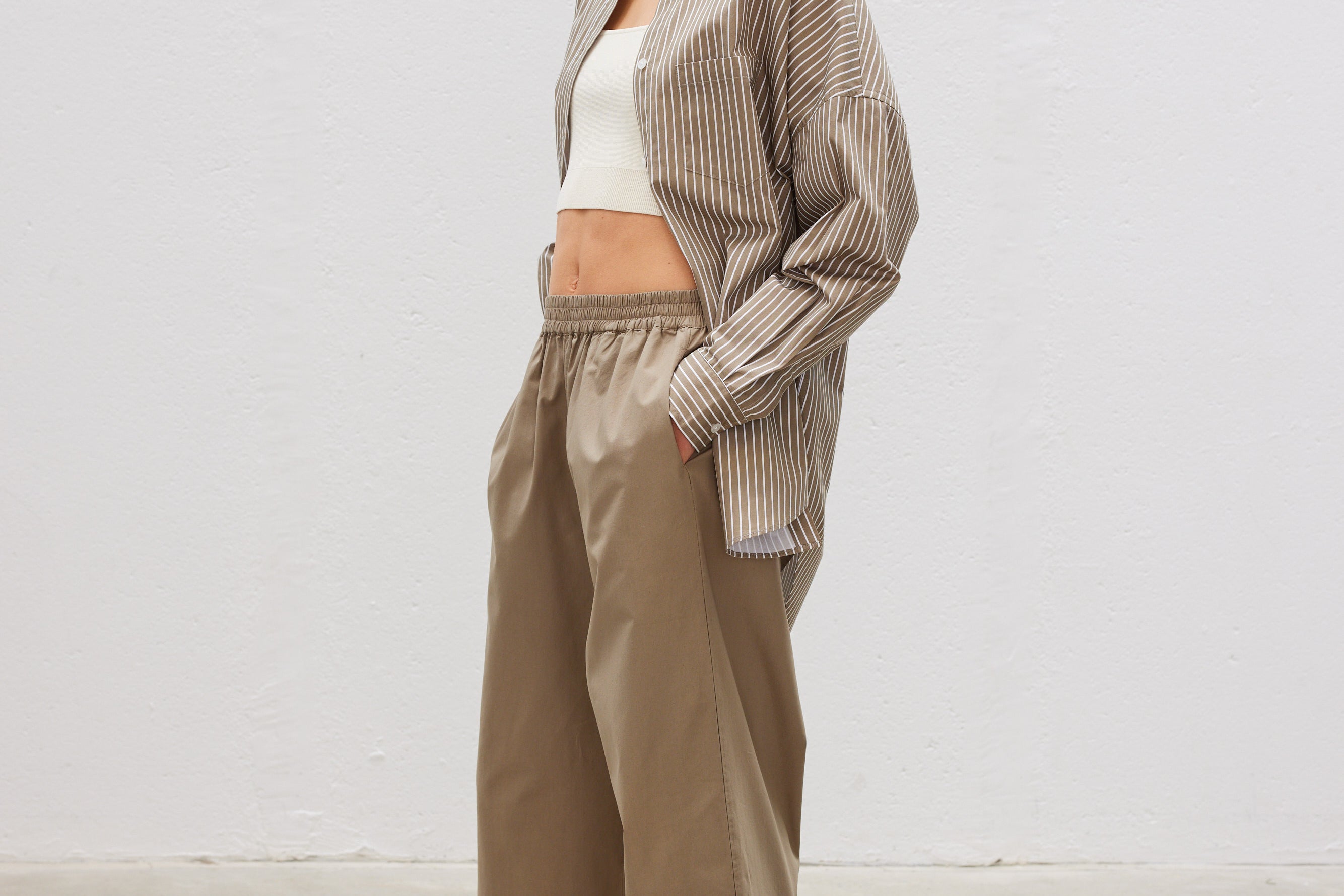 Bahia Cotton Pants - Khaki - Apparel