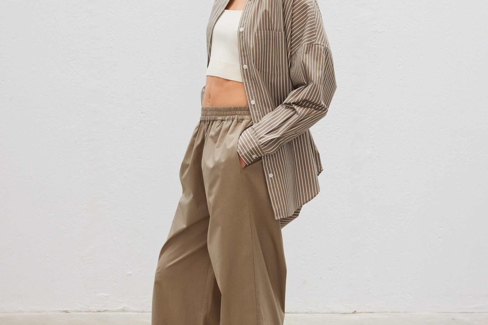 Bahia Cotton Pants - Khaki - Apparel