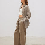 Bahia Cotton Pants - Khaki - Apparel