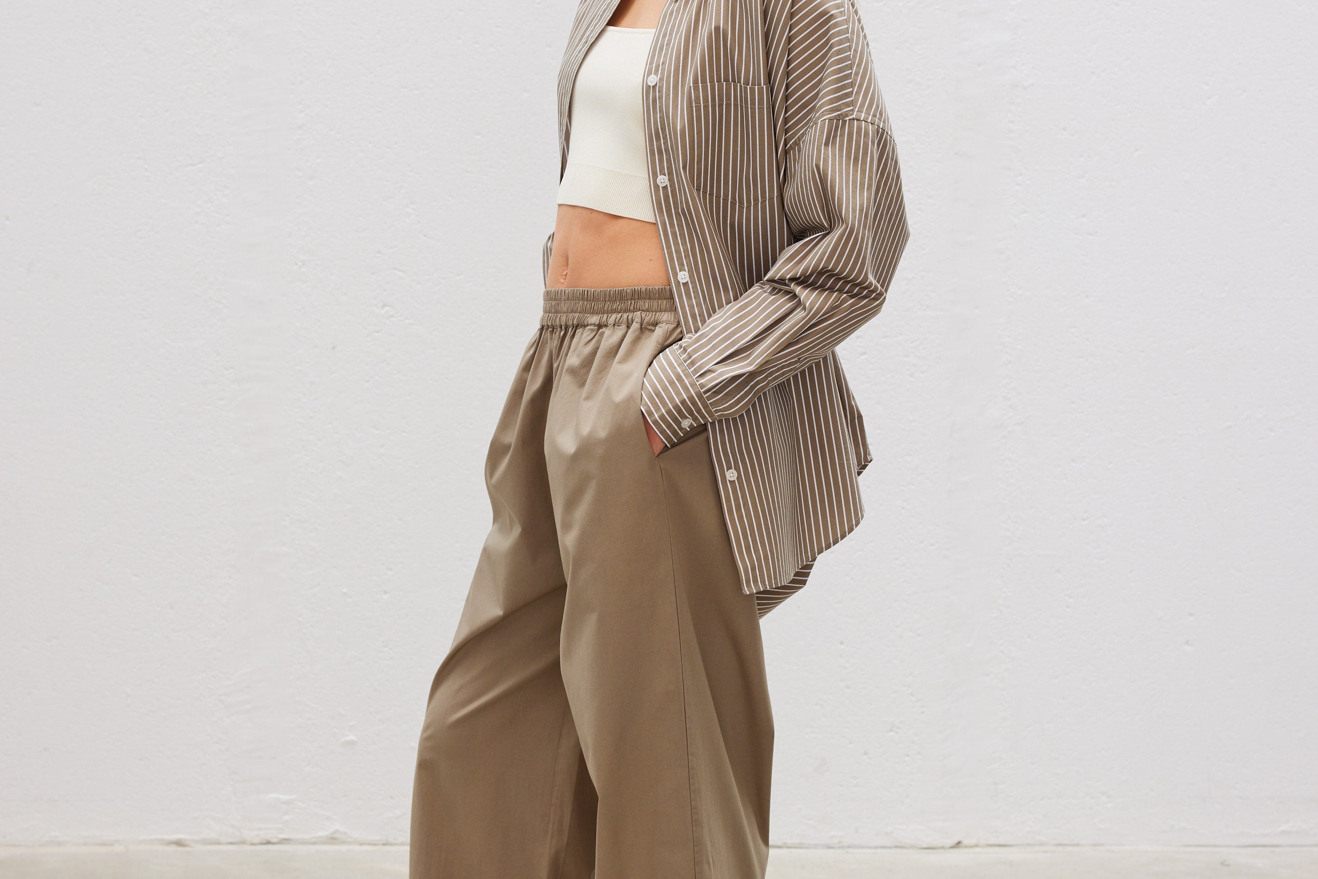 Bahia Cotton Pants - Khaki - Apparel