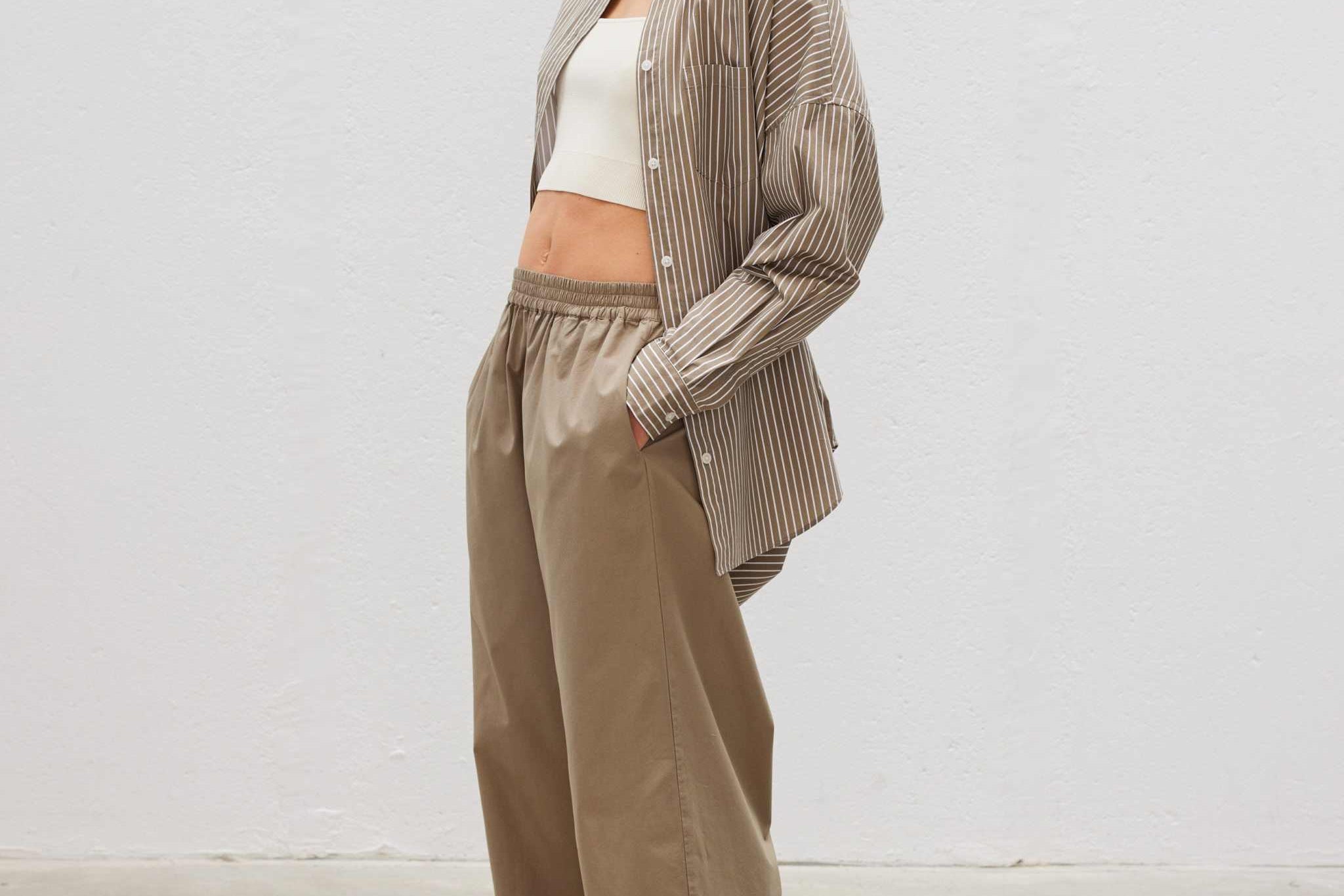 Bahia Cotton Pants - Khaki - Apparel