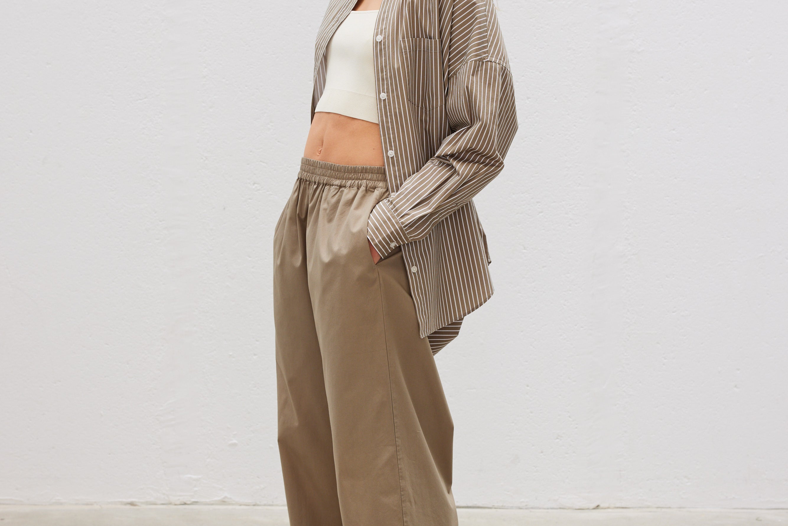 Bahia Cotton Pants - Khaki - Apparel