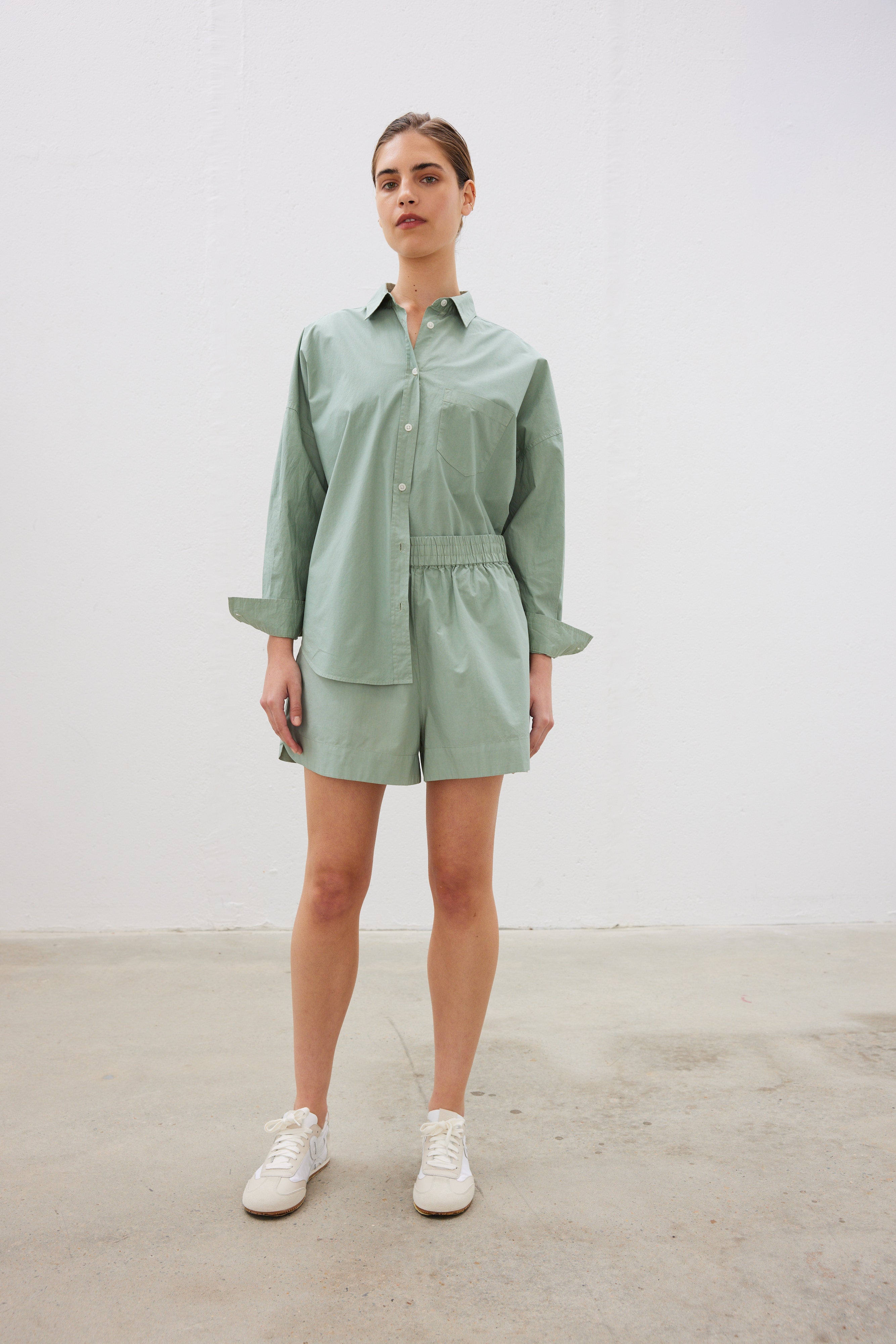 未使用　FAIRFAX　シャツ　リネン　Andreazza & Castelli フレンチリネン サファリシャツ col.ブラック - ARCODIO