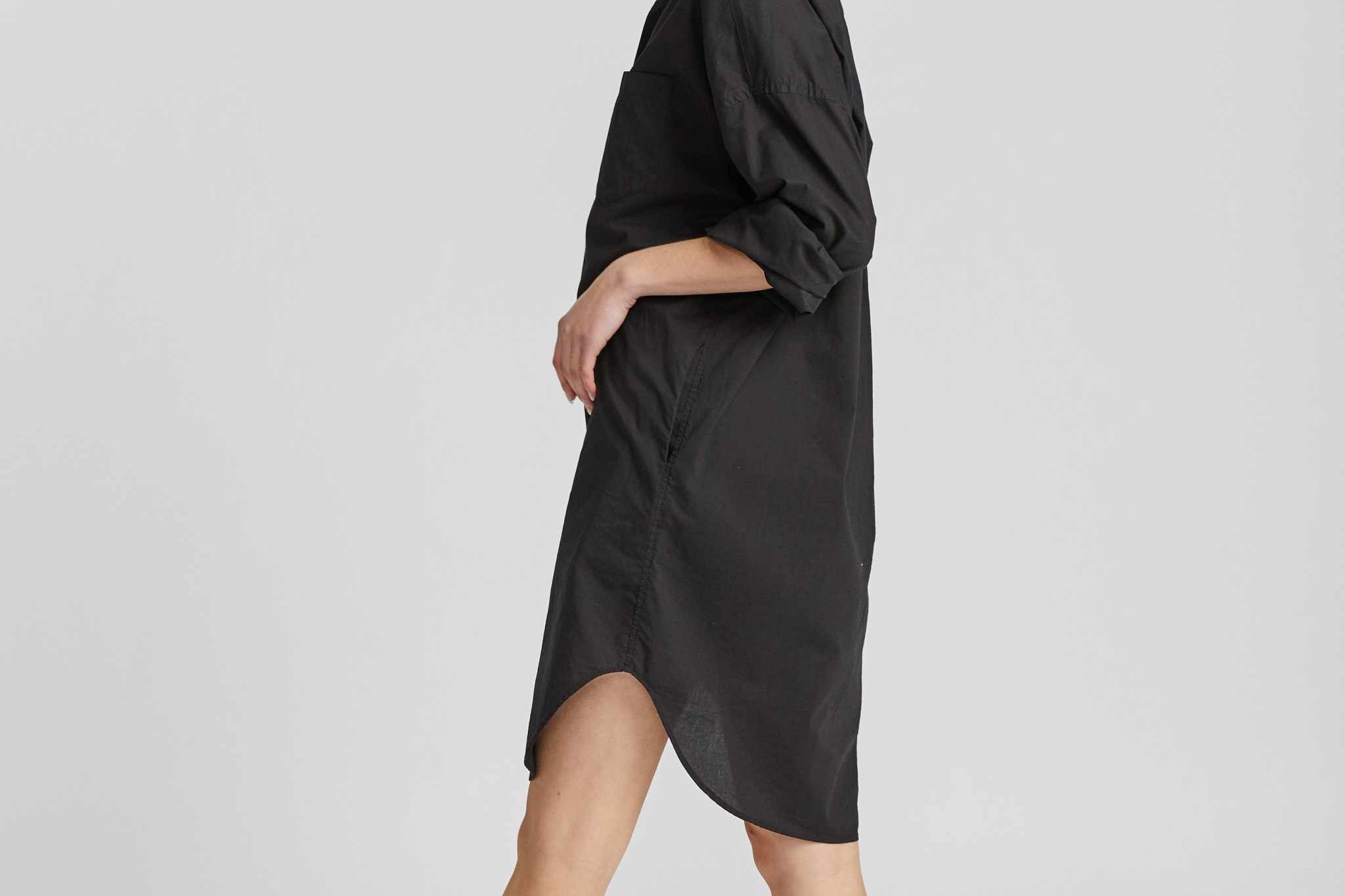 The Chiara Shirt Dress - Black - Apparel