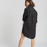 The Chiara Shirt Dress - Black - Apparel