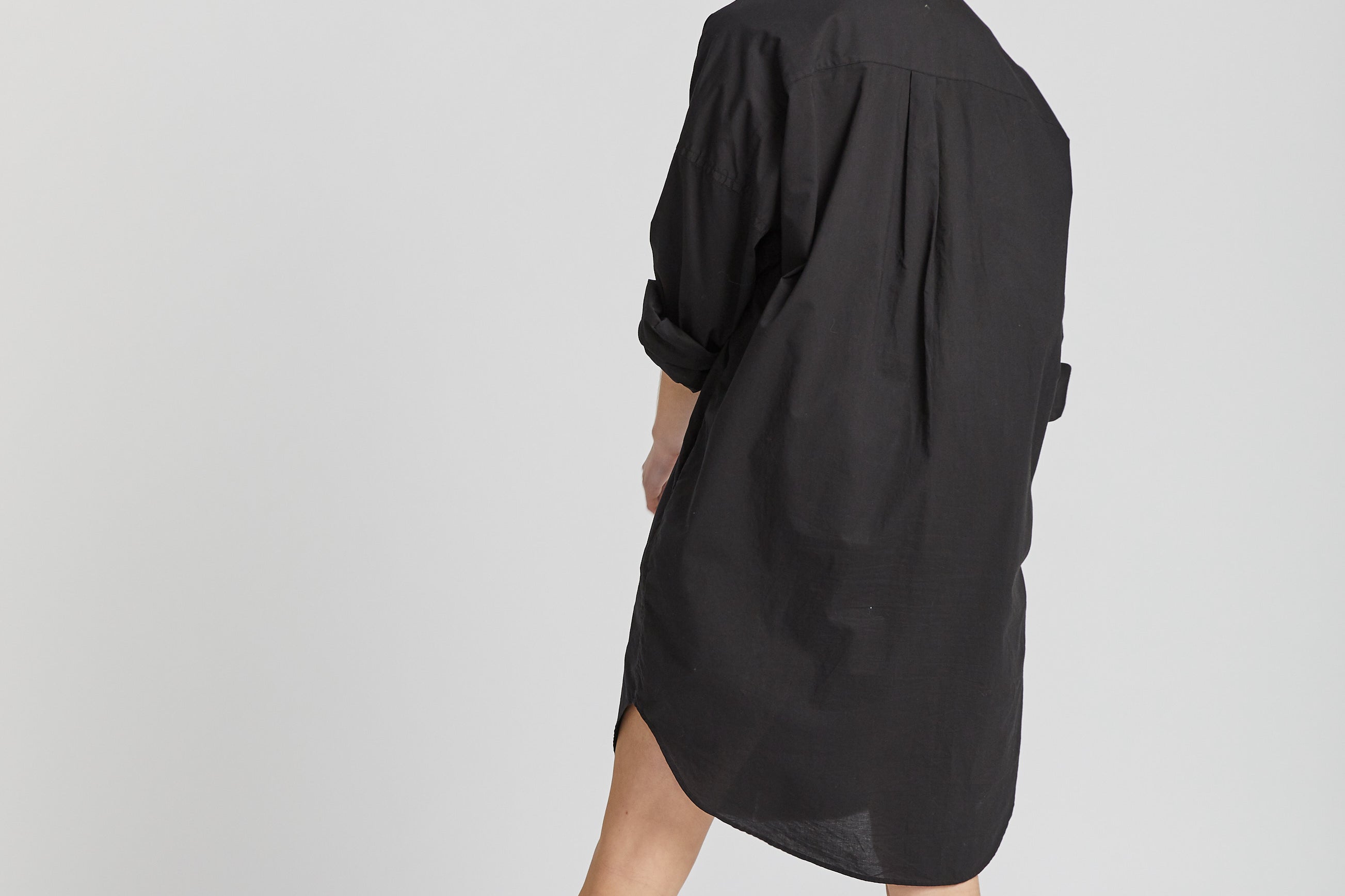 The Chiara Shirt Dress - Black - Apparel