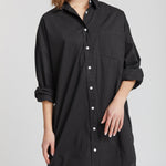 The Chiara Shirt Dress - Black - Apparel