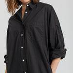 The Chiara Shirt Dress - Black - Apparel