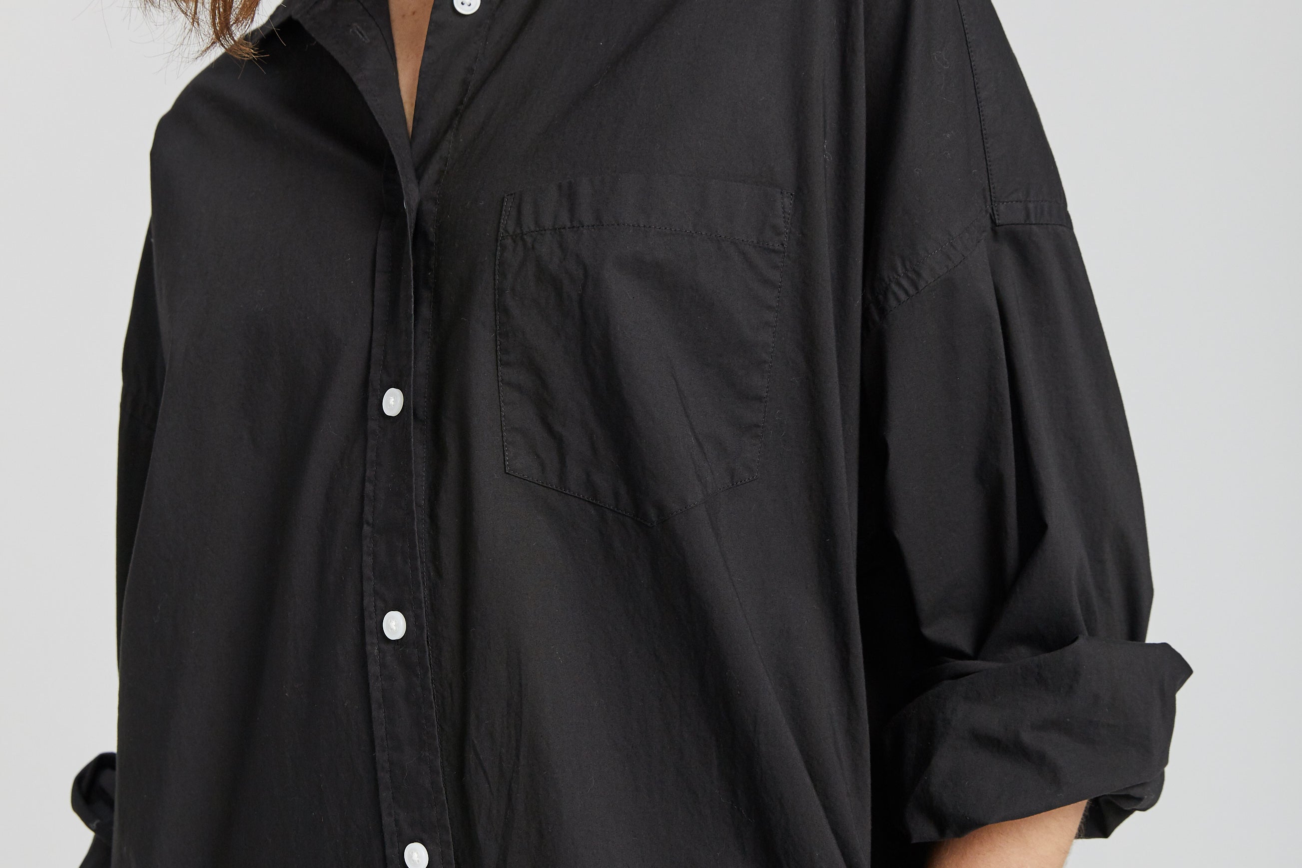 The Chiara Shirt Dress - Black - Apparel